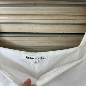 Reformation white linen dress